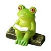 Resin Funny Frog Figurines Hangings Indoor Outdoor Decoration for Garden Aquarium Flower Pots and Frog Themed Garden Decor