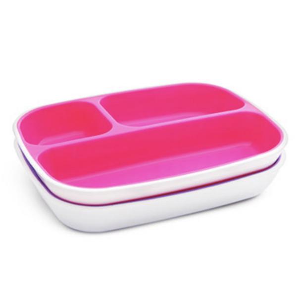 Munchkin Non-slip Baby Food Tray 2p Set, Purple, Pink, Single Item, Popular Korean Parenting Items