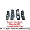 Car Door Armrest Window Lift Button Panel Cover Trim For Mitsubishi Outlander  - 2026 ABS Carbon Fiber / Black Accessories