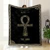 Ankh Egyptian Blanket Bedroom Blanket for Livingroom Couch Lunch Break Soft Throw for Friend's Festival Gift