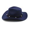 Western Cowboy Hat Woolen Men'S And Women'S Jazz Top Hat Men'S And Women'S Ethnic Style Felt Hat