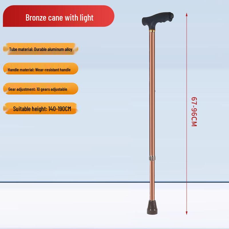Эргономичные костыли из алюминиевого сплава со светодиодной подсветкой - Доступны в нескольких цветах