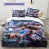 Overwatch Heroes Pattern Bedding Set Quilt Cover Pillowcase Home Decor Gift (1 * Duvet Cover + 2 * Pillowcase, Without Core)