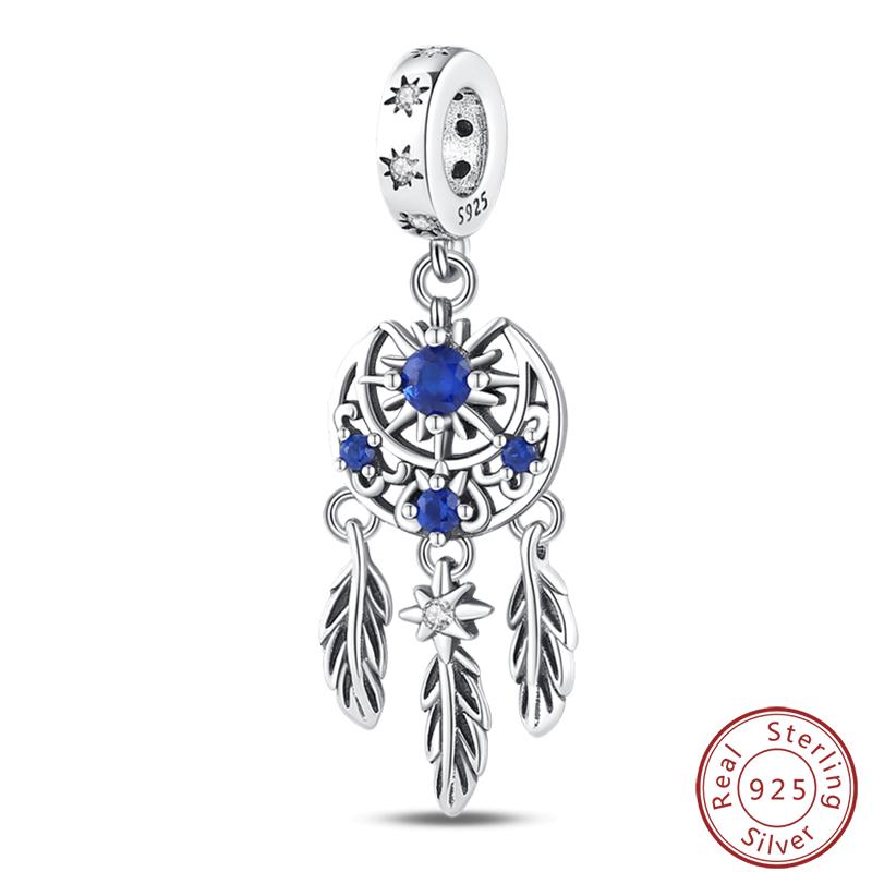 100% Copper Crescent Circular Dreamcatcher Net Lucky Blessing Series Charms Beads 3Mm Diy Fine Jewelry Making