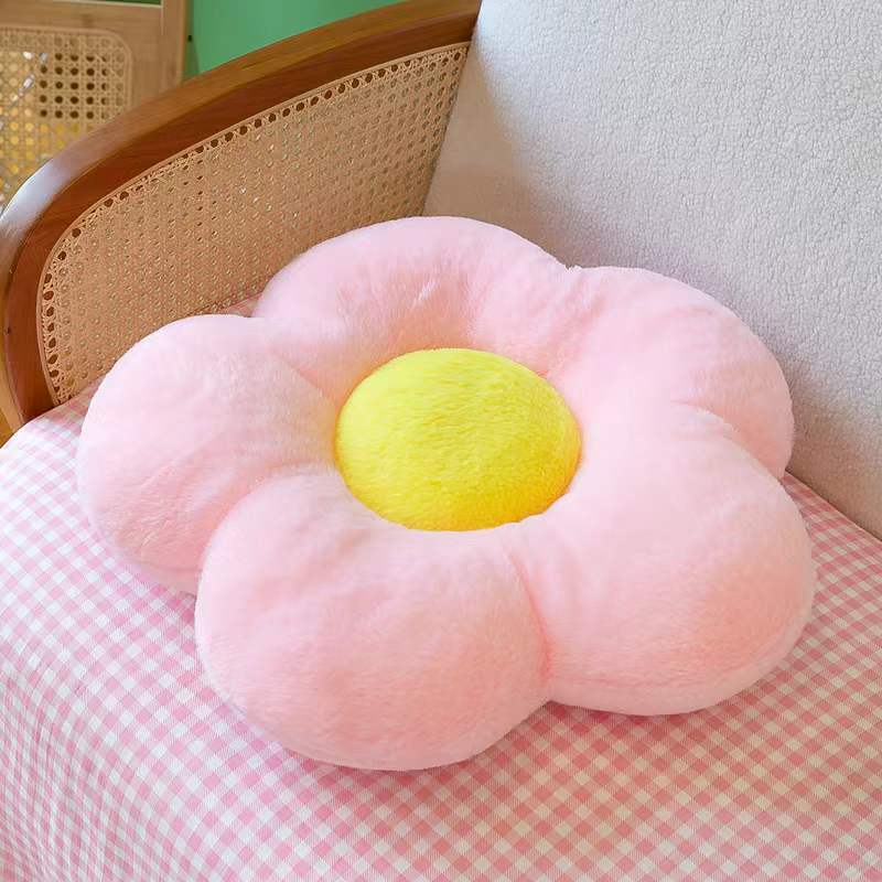 Living Room Sofa Plush Cushion Sunflower Car Cushion Home Decoration Flower Ornaments PP Cotton Filled Soft Three-dimensional Flower Shaped Pillow