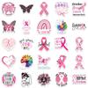 50 Cartoon Pink Ribbon Prevents Lactyl Disease Stickers Decorate Suitcase Notebook Waterproof and Removable Without Repeating