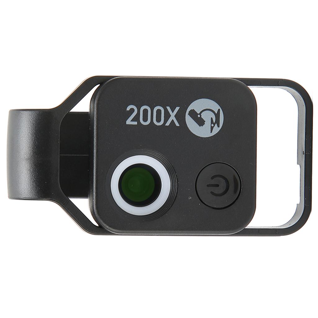 200X Phone Mini Pocket Microscope with CPL Lens Universal Phone Microscope Clip for IPhone for AndriodBlack