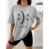 Es ist in Ordnung, du entscheidest darüber Baumwoll-Print Damen T-Shirt Harajuku Lockeres T-Shirt Hip Hop Lässiges T-Shirt Kreativität Mode T-Shirt