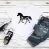 Floral Horse T Shirts Horse Lover Tshirt Floral Shirt Gift For Her Country T-Shirt Gift For Horse Lovers Unisex Casual T-Shirts