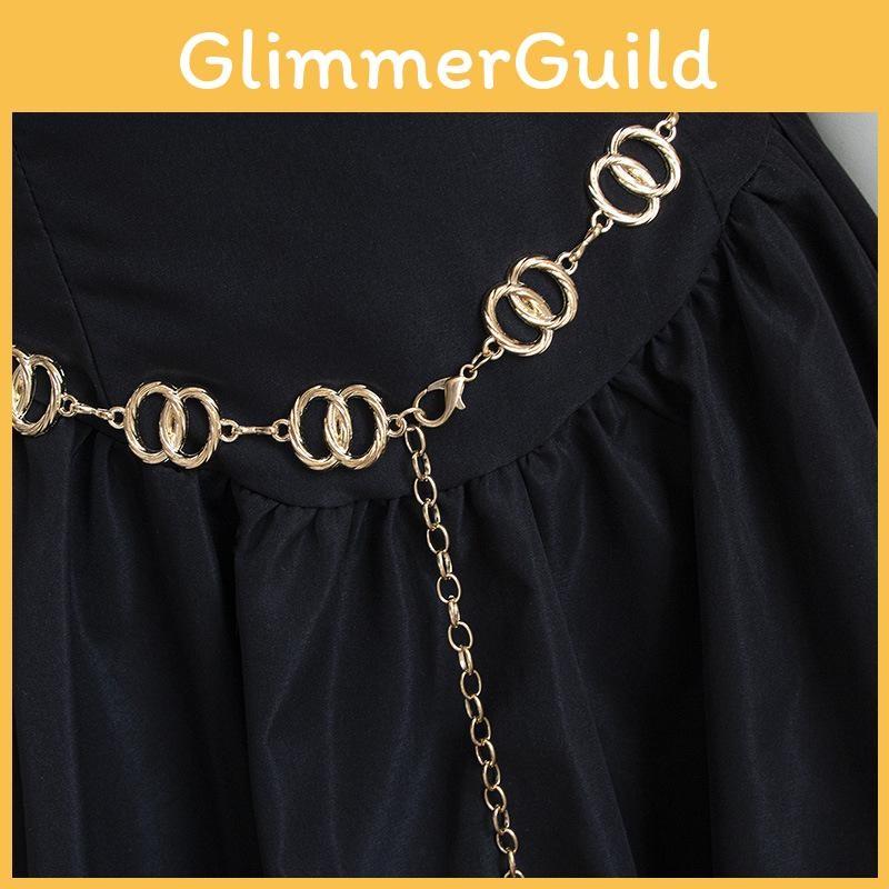 Metal Double Women Ring Waist Chain Summer Stylish Jewelry Accessory Chain