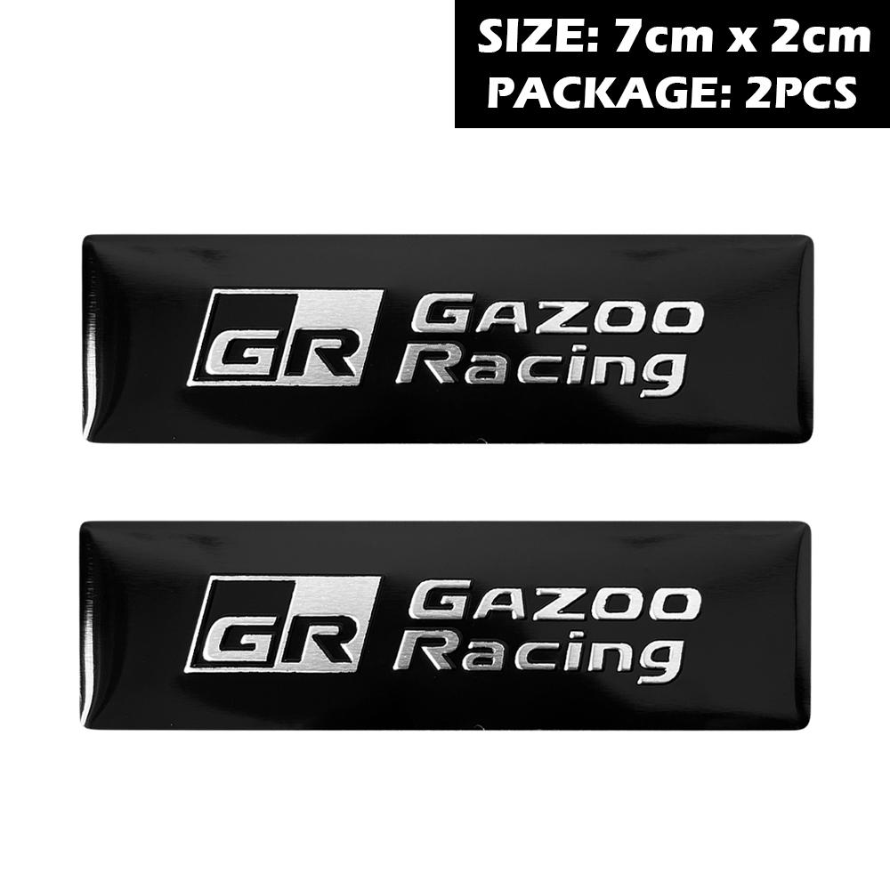 

3D Aluminium Car Stickers Accessories Auto Body Tail Emblem Decals For Toyota Yaris Corolla Rav4 GR Logo GAZOO Racing GRSPORT