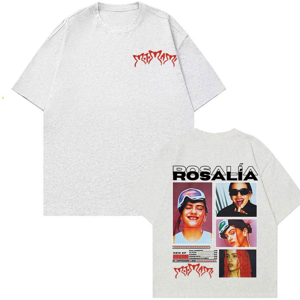 Singer Rosalia Motomami Album 2025 Cover Tee Shirt Unisex Women Clothing Hip Hop Style Street Tshirt High Quality Oversized Tshirt