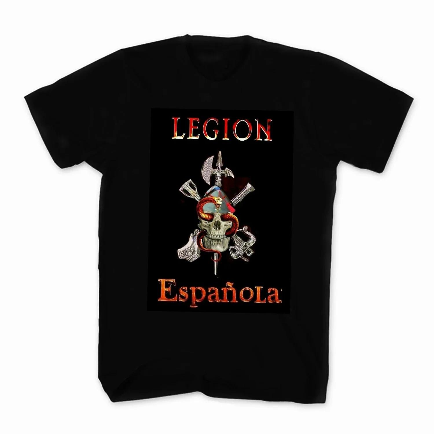 

Rare Spanish Legion Skull Snake Badge T Shirt S чёрный