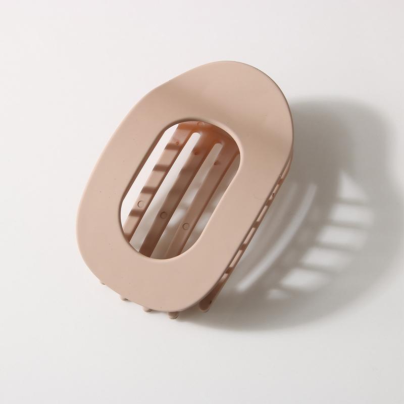 Fashion Oval Flat Hair Clips for Women New Design Leopard Large Flat Round Claw Clip French Hair Clips Trendy Hair Accessories