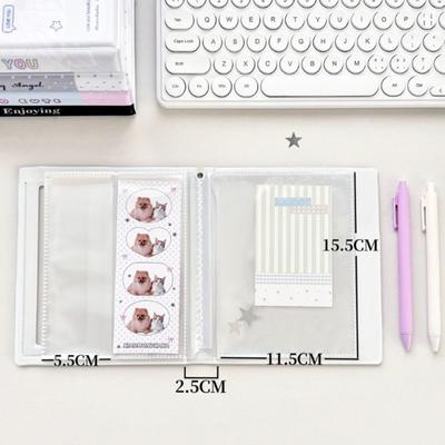 INS Polka Dot Photocards Holder Cartoon Series Large Capacity Idol Card Collection Book 60 Pockets Bill Storage Booklet