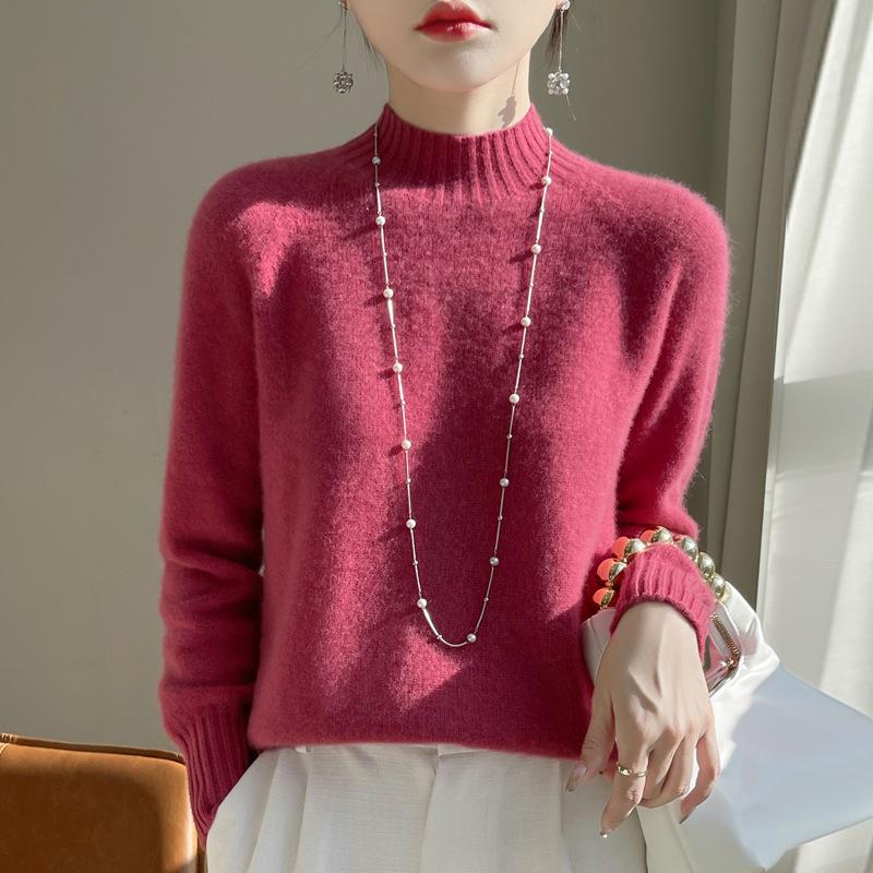Stylish Soft Wool Half-High Neck Sweater: Age-Defying, Casual and Ready-to-Wear Base Layer
