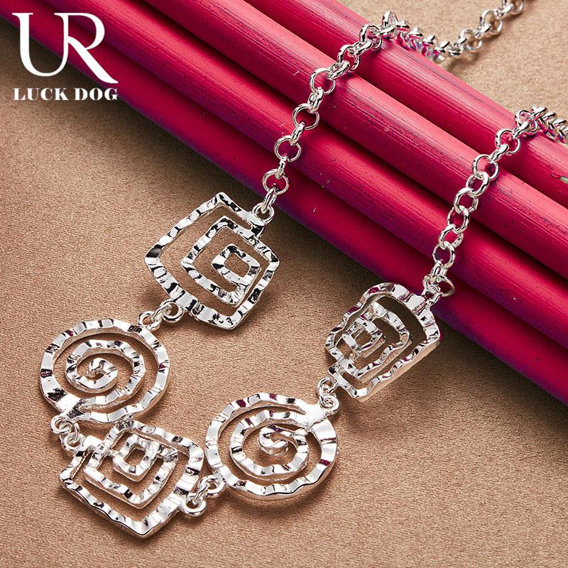 925 Sterling Silver Threaded Necklace Fashionable Wedding Jewelry