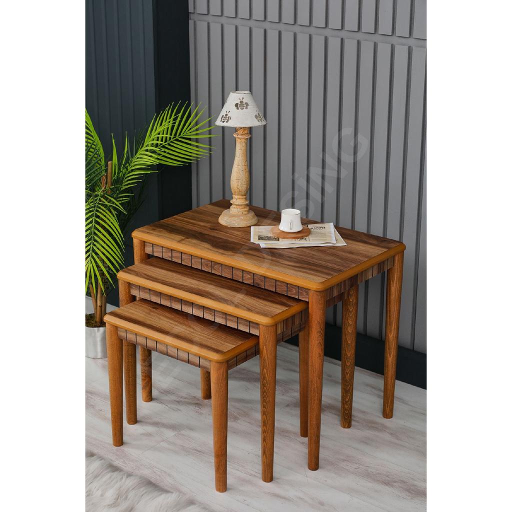 Luna Atlantic 3-piece Luxury Wooden Coffee Table