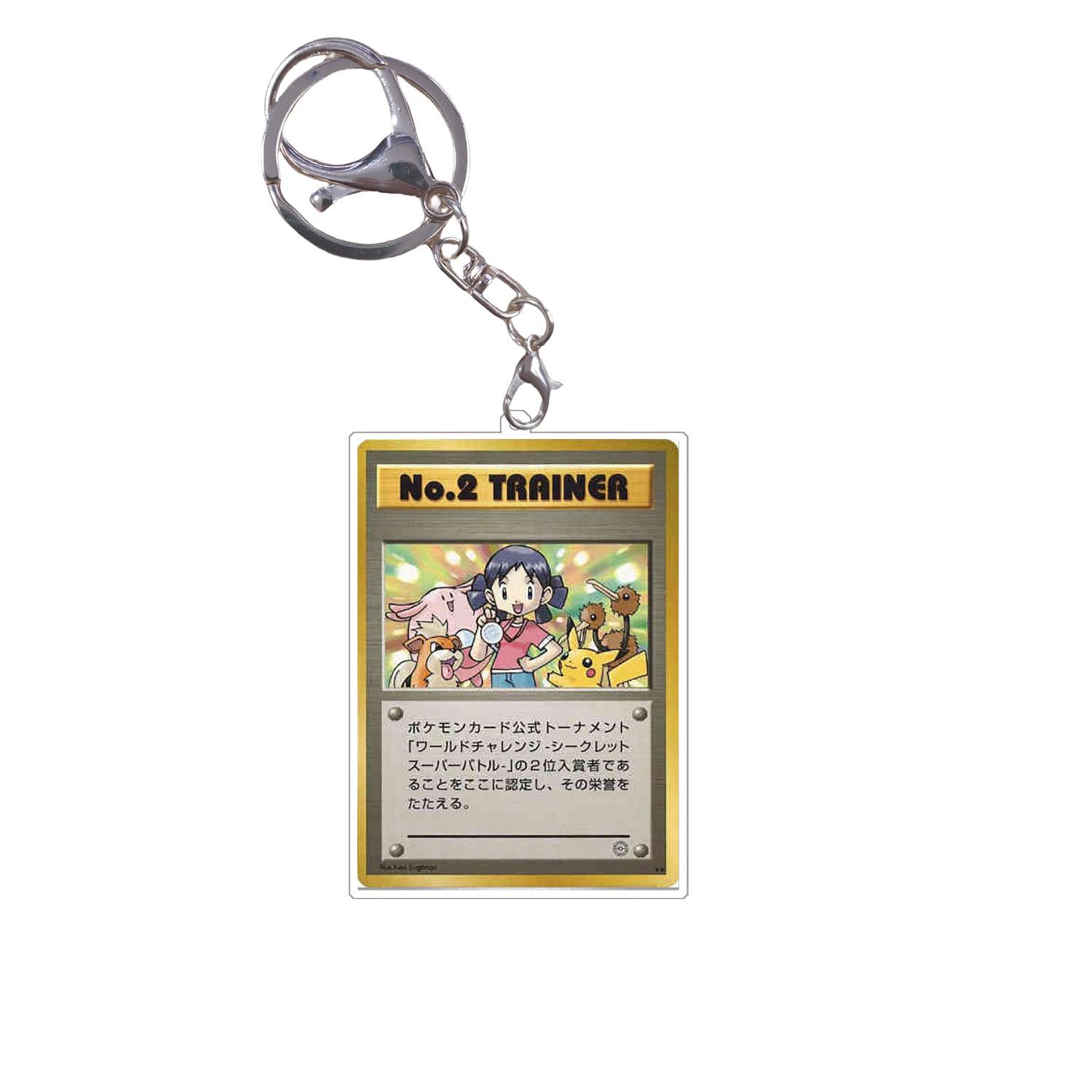

Ash Ketchum Keychains Mewtwo Exeggutor PTCG World Champion Small Card Diy Action Toy Figures Anime Game Collection Pendant Gift ONE SIZE