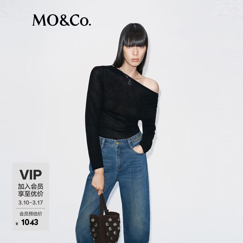 

MO&Co. Women s Wool Bardot Neck Sweater S