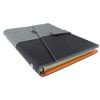 A5 Business Looseleaf Notebook Black Grey Stitching PU Color Changing Leather Surface Notebook with