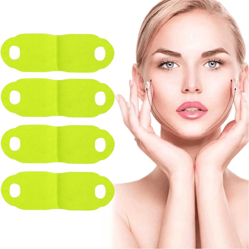 New Face Lifting Bands for Chin - V-Line Contour & Toning Strap for Women, Portable Skin Tool Green-4pcs зелёный
