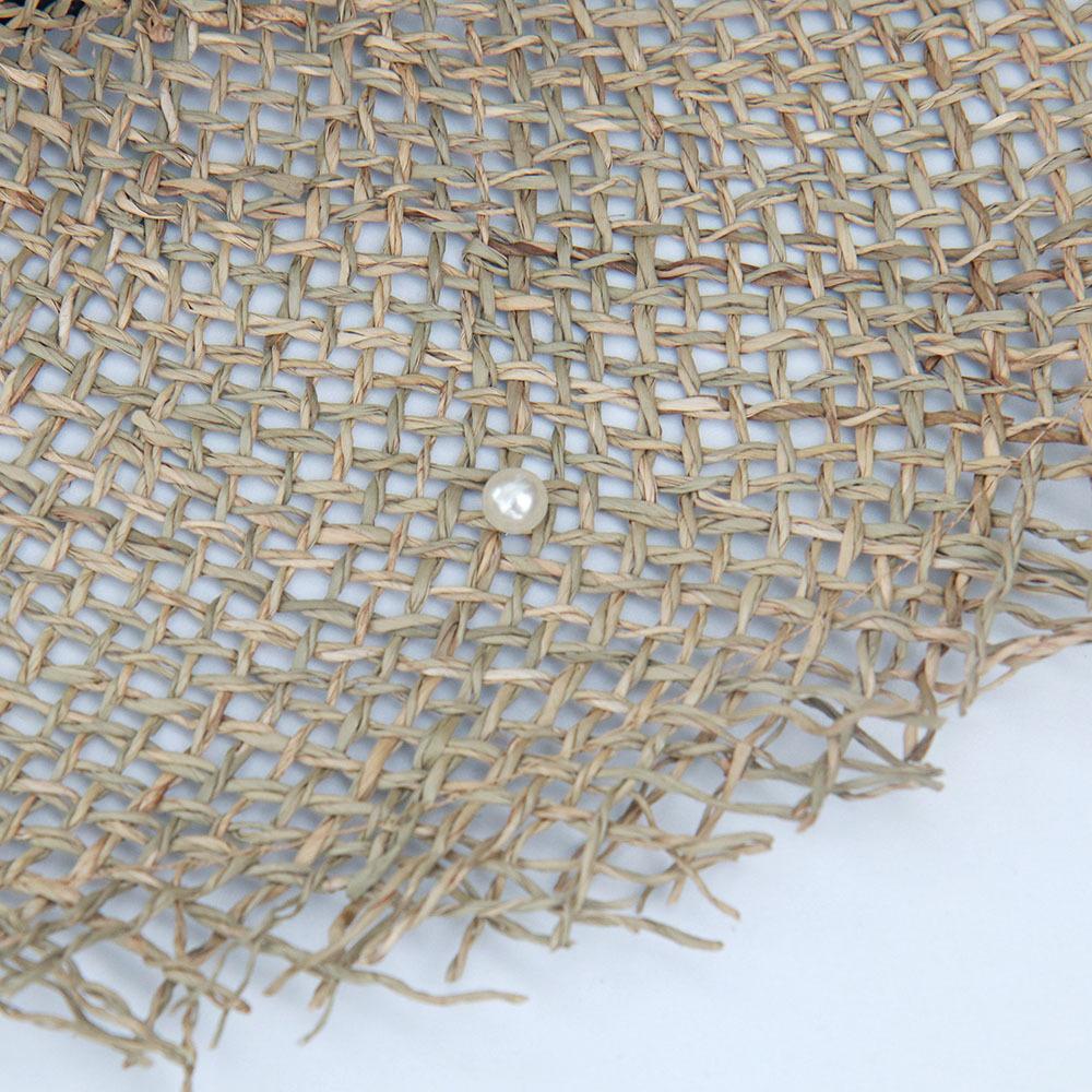 Moda Estiva Chic Spilla Dorata Catena Perla di Acqua Salata Naturale Tesa Larga Cappello Fedora da Donna per il Tempo Libero Panama Jazz