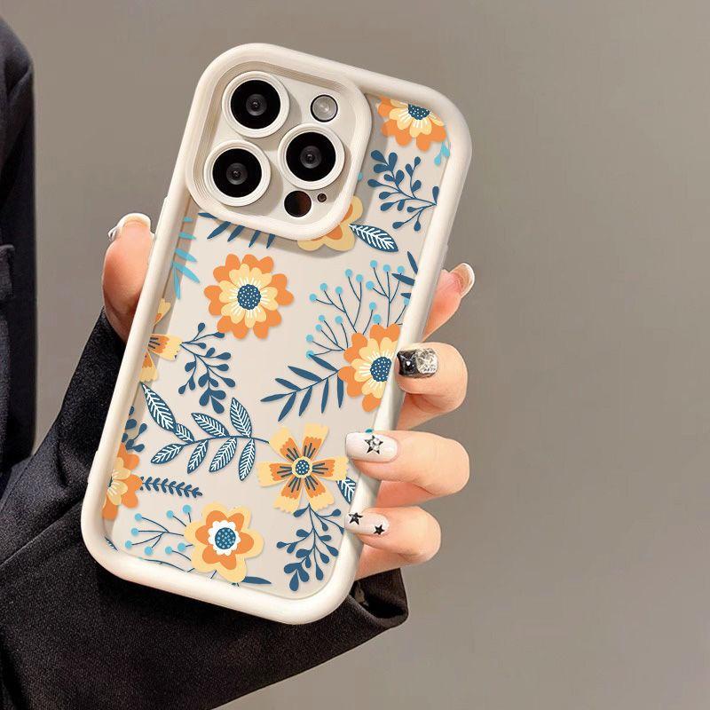 Plant Flowers For iPhone17ProMax Phone Case 14 Apple 13 Scrub 12/15 Premium 11 Fine Pores