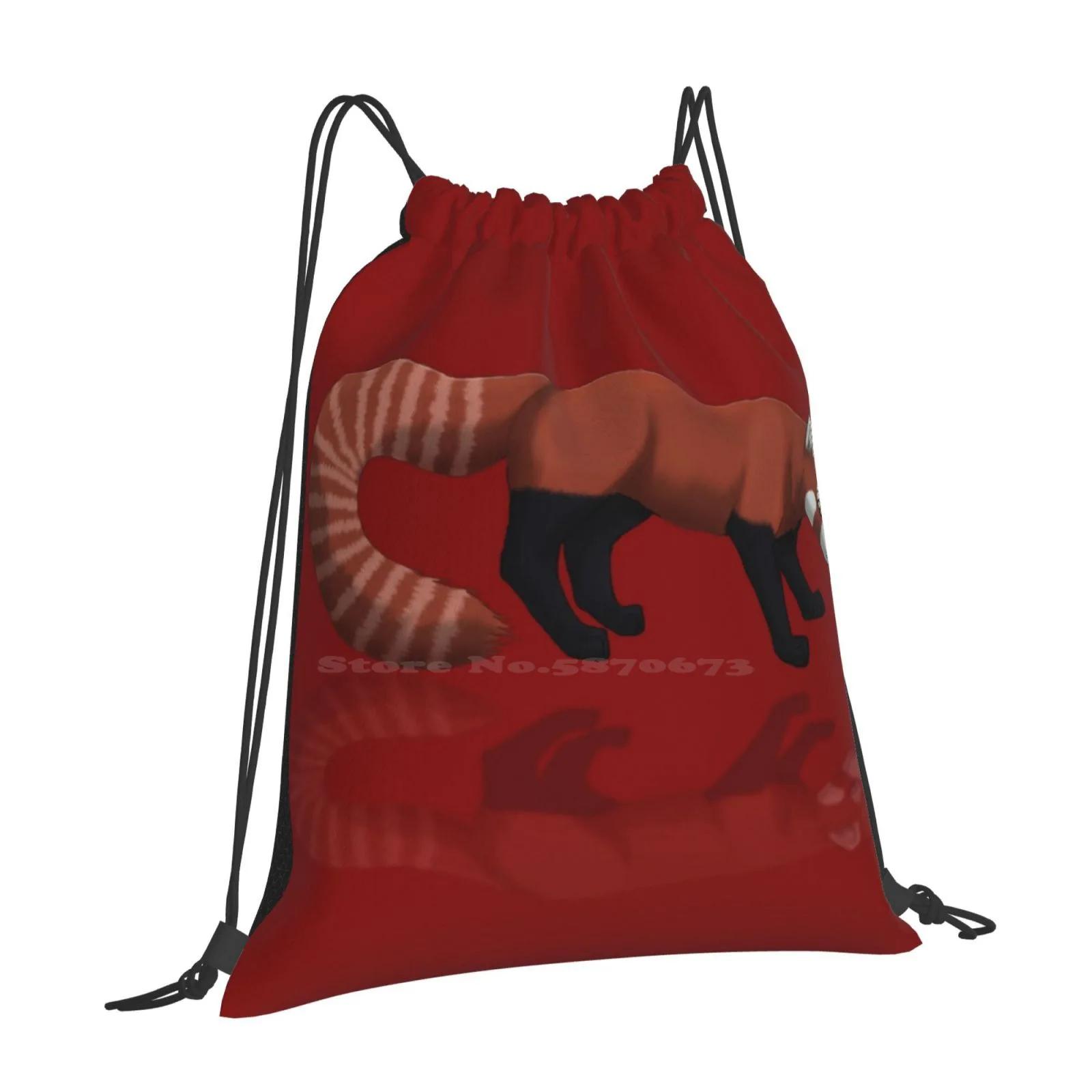 Red Panda Hot Sale Schoolbag Backpack Fashion Bags Animal Red Panda Cute OneSize