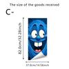 Funny Cartoon Face Trash Bin Sticker Water Block Vivid Expression Recycle Bin Sticker Easy Paste Sun Proof Tough Bin Wrap Decal