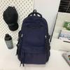 Ryggsäck för män i enfärgat utförande Ryggsäck för kvinnor med flera fickor Stor kapacitet Student Skolväska
