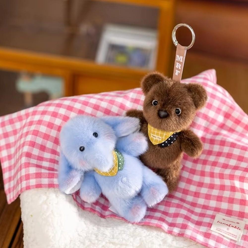 Furry Plush Keychain Toys Super Soft Plush Backpack Pendant Stuffed Doll Keyring Decorative Toys