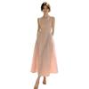 The Small Man Is Huge and Good-looking French Pink Sleeveless Dress, Children's Early Summer Unique and Beautiful High-end A-word Long Dress
