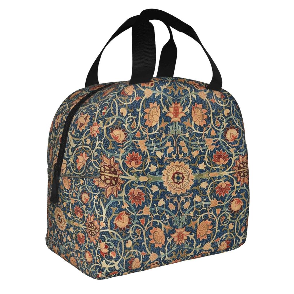 Holland Park William Morris Pattern Portable Lunch Boxes Waterproof Thermal Cooler Food Insulated Lunch Bag Kids School Children
