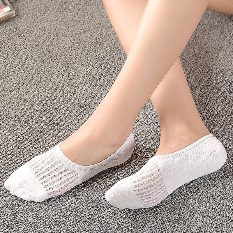 Women Spring and Summer New Simple Hollow Mesh Breathable Invisible Air Conditioning Socks