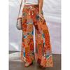 Fashion Bohemia Style Personalized Casual Pants Female 2024 Summer New Arrival Personality Slimming Printed High Waist Loose Pants