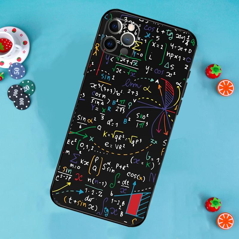 Physics Science Maths Formula Phone Case For iPhone 13 16 15 11 12 14 Pro Max 13 12 mini XR 15 16 Plus 16e Cover Funda