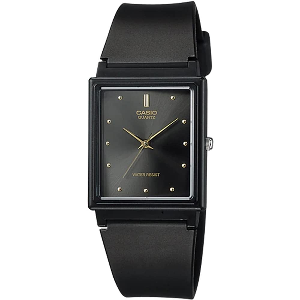 

Casio Analog Wristwatch, Urethane Strap, Rectangular Face, Men s Overseas Model, Black, Simple