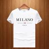 2023 Men's Summer Milano Letters Print Y2k T-shirt Man Short Sleeved Luxury Tees Clothing Loose Pure Cotton Soft Tops