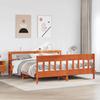 Vidaxl Bed Without Mattress, Waxed Brown, 200X200 Cm, Pine Wood