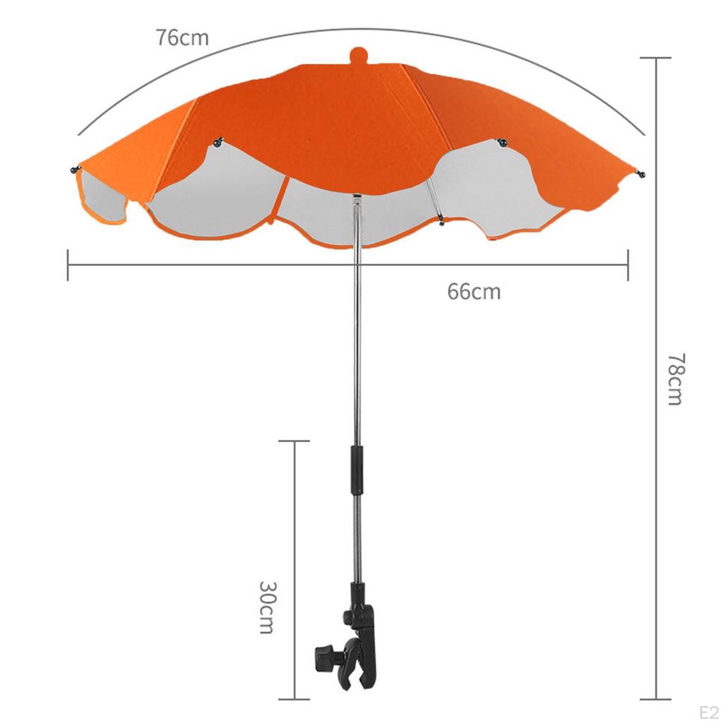 Parasolar + Cărucior Rotativ, Reglabil, Umbrelă pentru Exterior Plajă