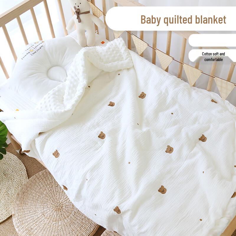 Mling Cotton Crepe Embroidered Baby Quilt