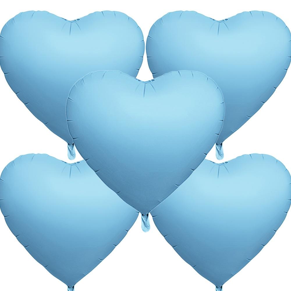 Pack of 5 30inch Heart-Shaped Aluminum Foil Balloons Suitable for Birthday Parties, Valentine's Day, Sleepovers, Weddings,