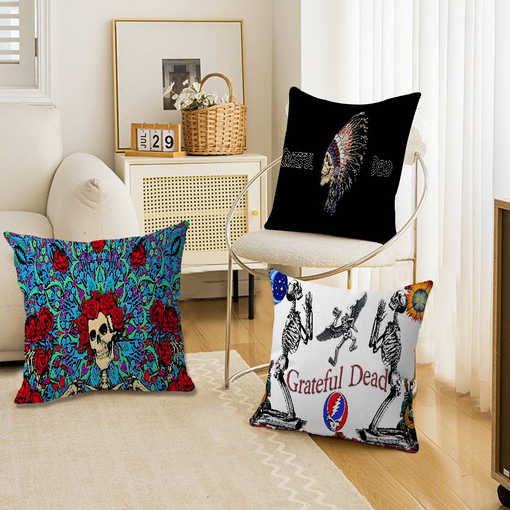 Rock Band G-Grateful-Dead Music Pillow Anime Pillow Sofa Bed Head Pillow Cover Cushion Cover 45X45 Cm Fashion