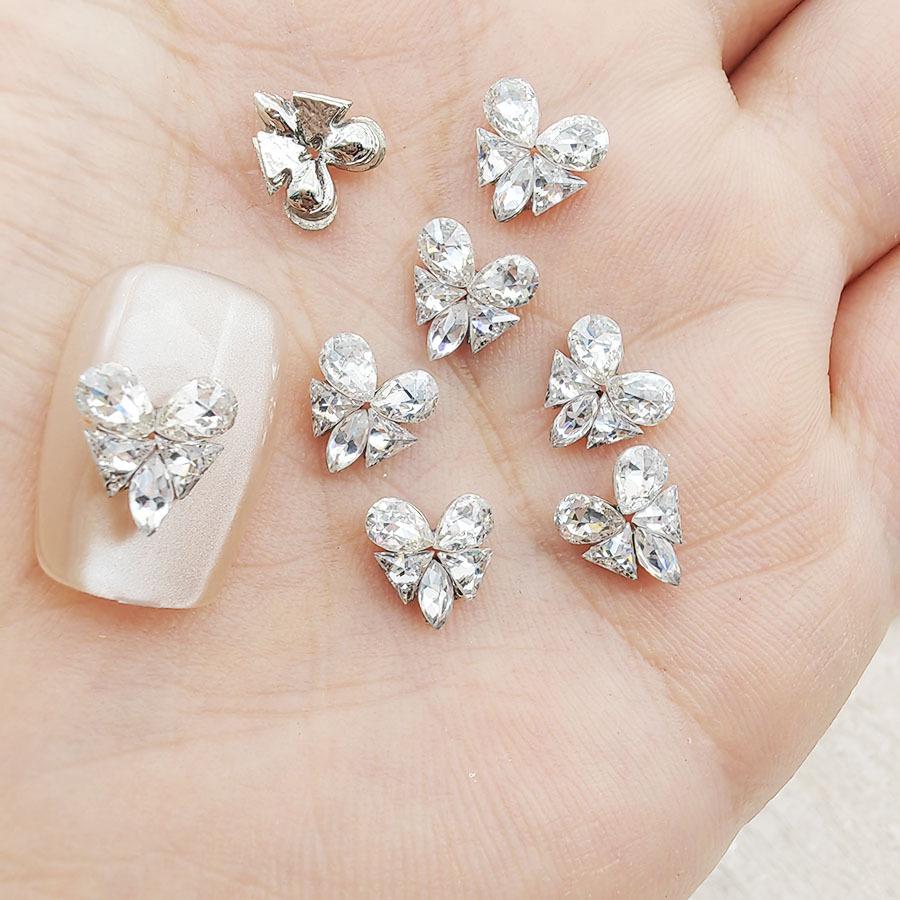 Luxury Zirconia Butterfly & Snowflake Nail Art Rhinestones - Super Shiny Alloy Ornaments