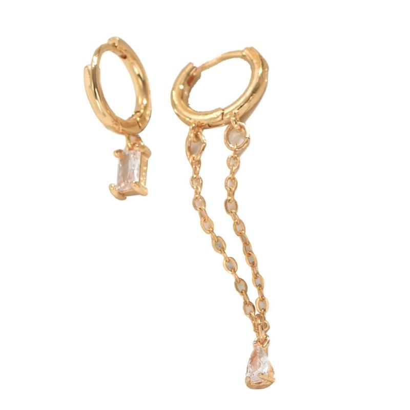 5Pcs Modern Geometric Ear Jewelry Glittering Synthetic Stones Comfort Fit Skin-Friendly Designs for Women