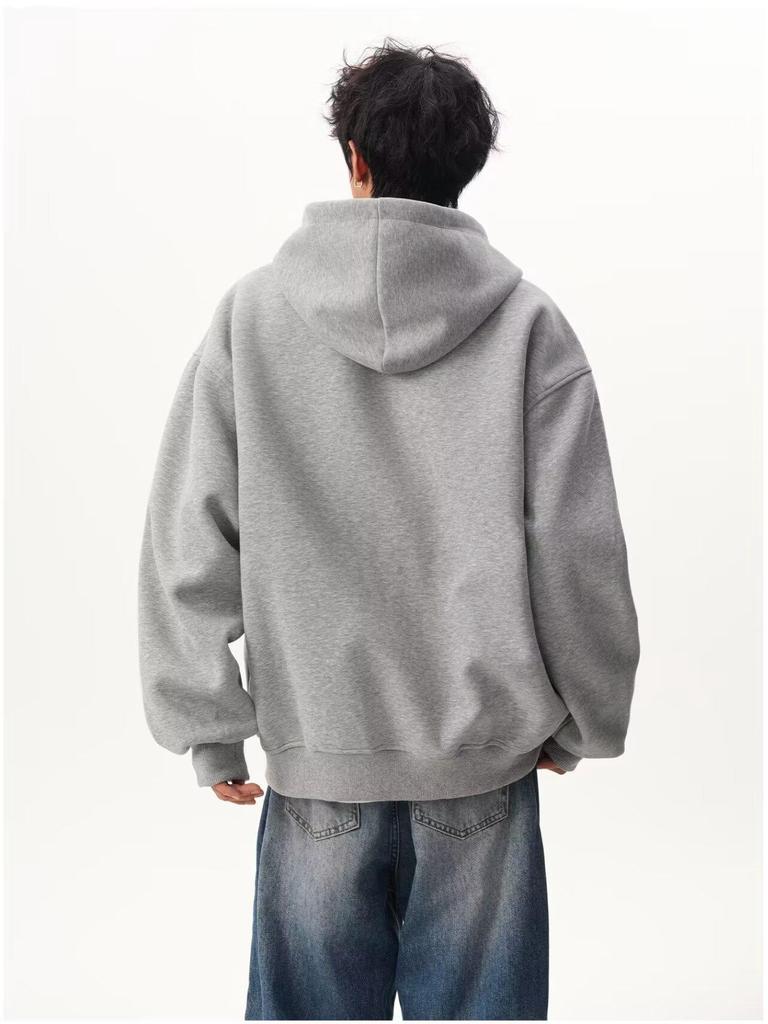 Moletom Color Block Unissex de Outono: Jaqueta Esportiva Solta Estilo College com Zíper Duplo