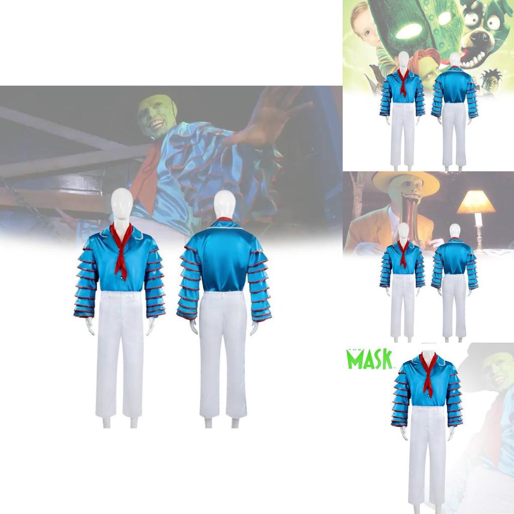 Disfraz Cosplay de La Máscara con Poliéster Spandex para Halloween y Actuaciones en Escenario