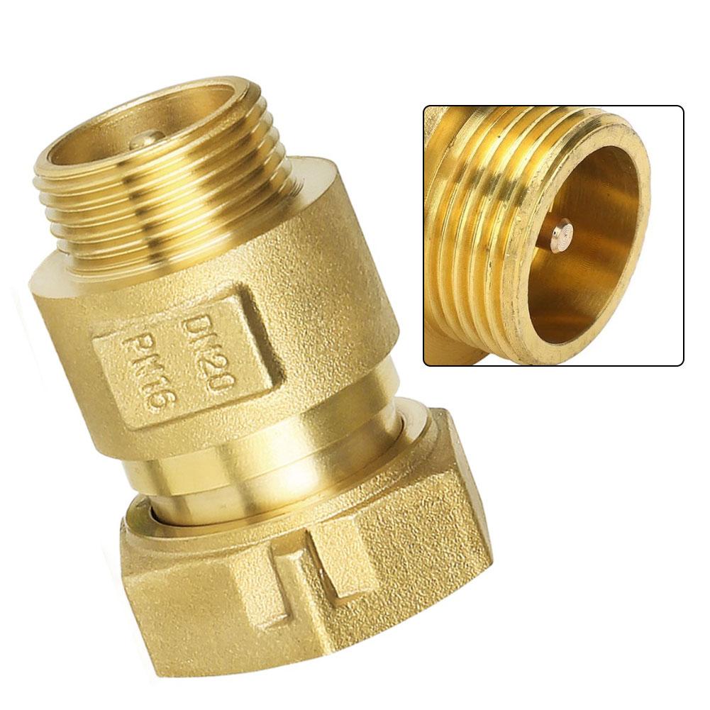 Telescopic Swing Brass Check Valve Way for Water Meter Systems Easy Install Threaded Connector DN15 DN20 DN25 Sizes
