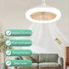 Stropní ventilátor 2 v 1 s 30W žárovkou E27 LED Elektrický ventilátor Závěsná lampa 3 rychlosti 3 režimy Nastavitelná rychlost větru Světlo pro domácí kancelář Ložnice Kuchyň